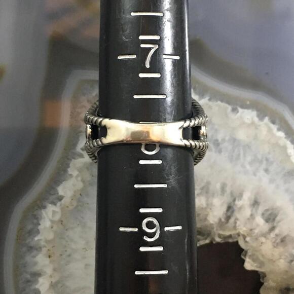 Carolyn Pollack Southwestern Style Sterling Silver Wide Decorated Ring For Women - Picture 10 of 10